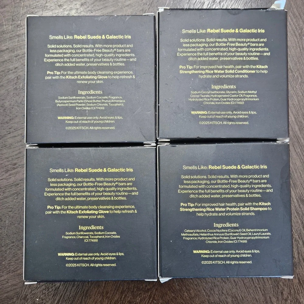 Kitsch Star Wars Solid Shampoo Conditioner Body Wash Set of 4 Rebel Suede Iris